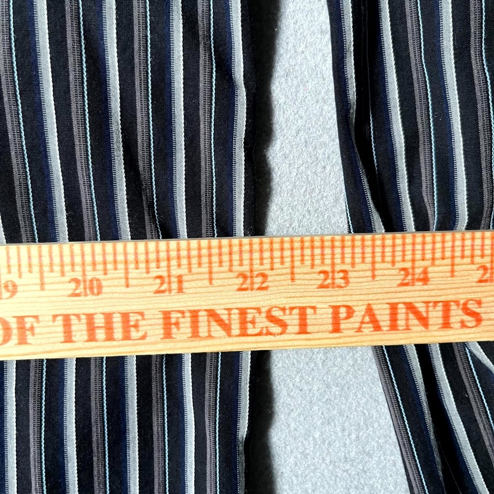 Calvin Klein Shirt Mens Medium Multicolor Striped Cotton Pleated Button Up - Picture 2 of 6